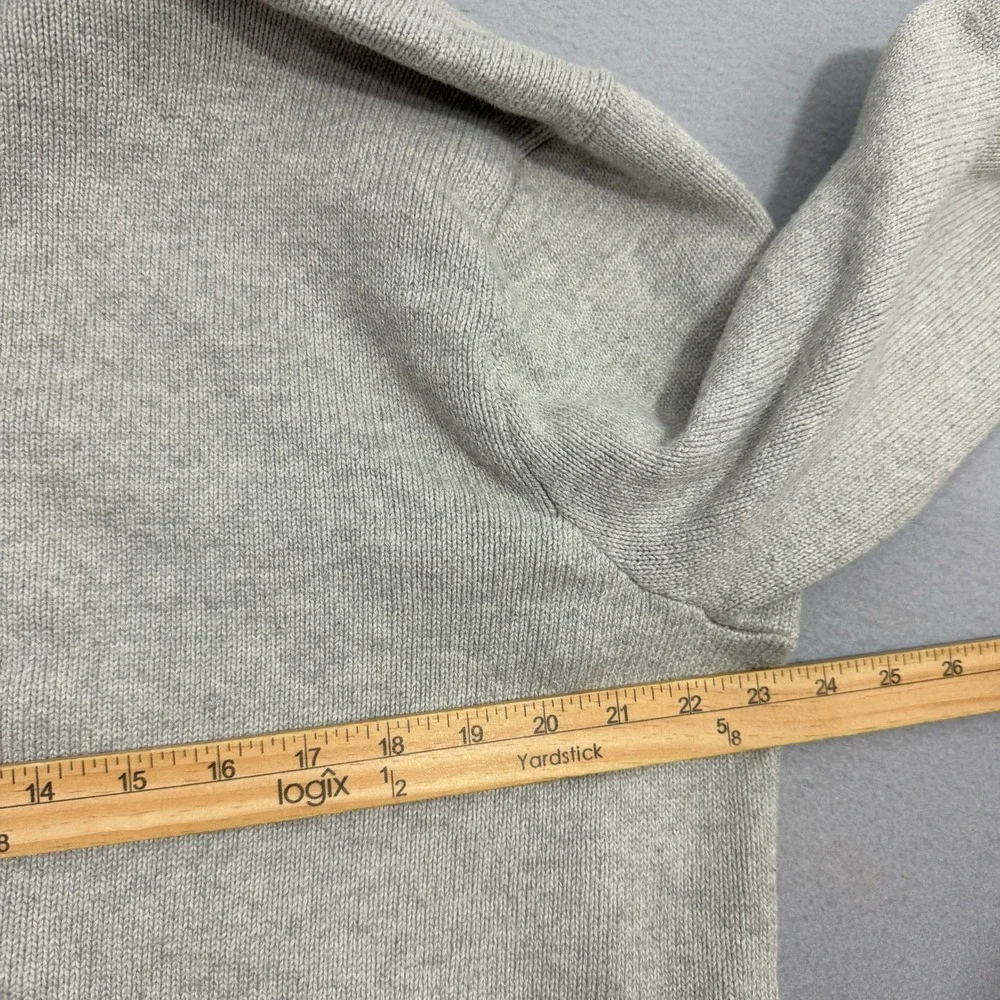Polo Ralph Lauren Sweater XLT Gray Quarter Zip Pullover Cotton Vintage Preppy